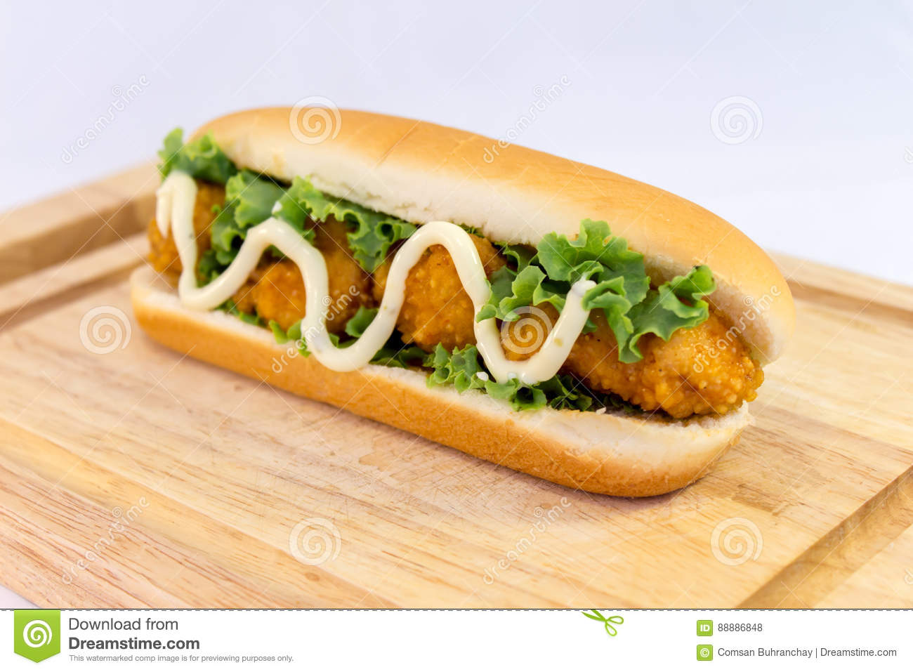 Fried Chicken Hot Dog